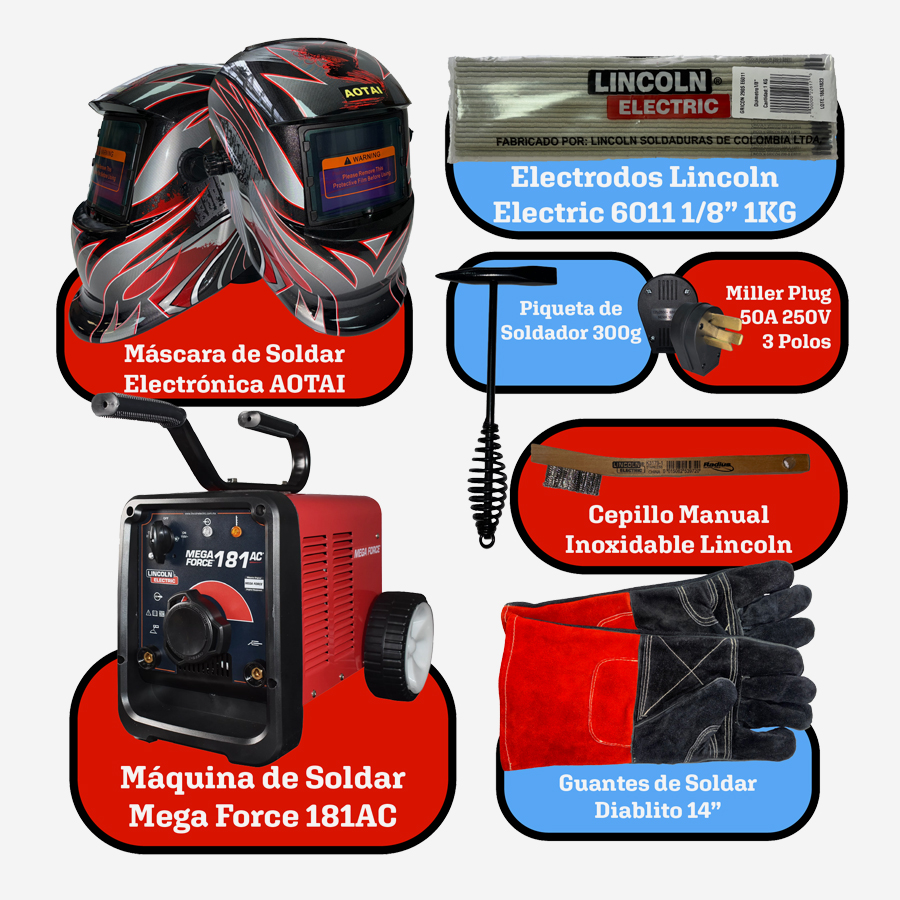Kit Soldador Mega Force 181AC