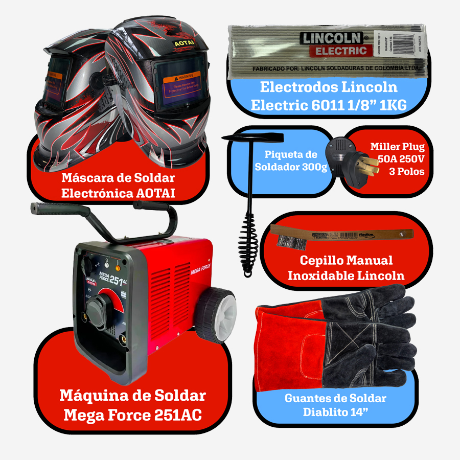 Kit Soldador Mega Force 251AC